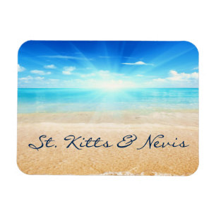 Soluppgång i S:t Kitts- & Nevis-stranden Magnet