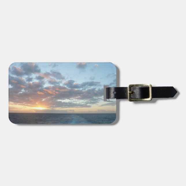 Soluppgång i Sea I Pastel-Sjölandskapet Bagagebricka (Horisontell Framsida)