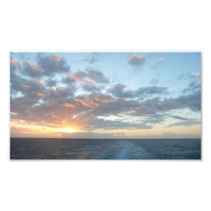 Soluppgång i Sea I Pastel-Sjölandskapet Fototryck