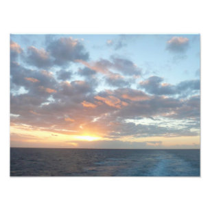 Soluppgång i Sea I Pastel-Sjölandskapet Fototryck