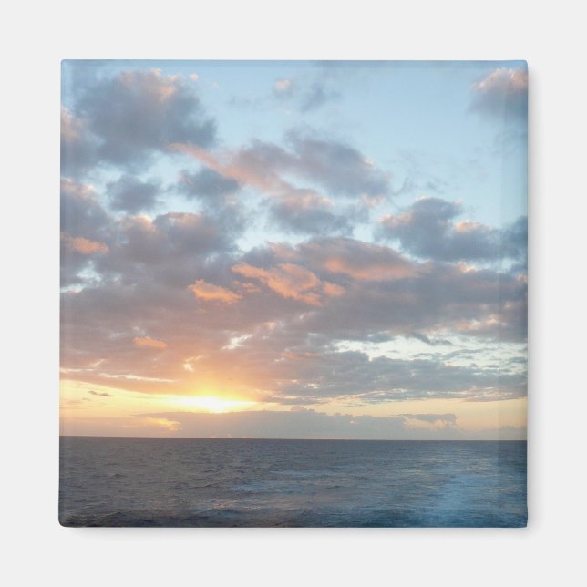 Soluppgång i Sea I Pastel-Sjölandskapet Magnet (Framsidan)