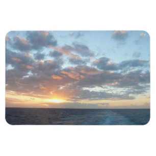 Soluppgång i Sea I Pastel-Sjölandskapet Magnet