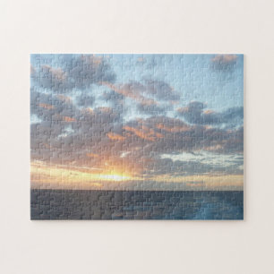 Soluppgång i Sea I Pastel-Sjölandskapet Pussel