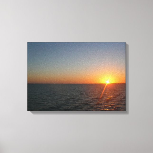 Soluppgång i Sea III Ocean Horizon-Sjölandskapet Canvastryck (Framsida)