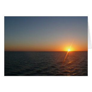 Soluppgång i Sea III Ocean Horizon-Sjölandskapet Hälsningskort