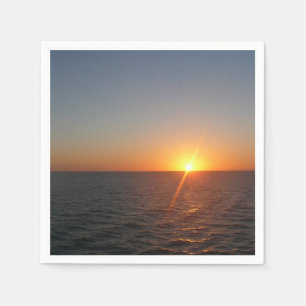 Soluppgång i Sea III Ocean Horizon-Sjölandskapet Pappersservett