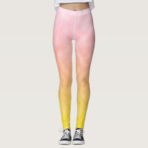 Soluppgång i sockervaddshimlar leggings
