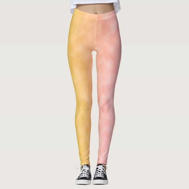 Soluppgång i sockervaddshimlar leggings (Framsida)