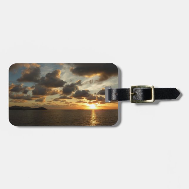 Soluppgång i St Thomas I Amerikanska Jungfruöarna Bagagebricka (Horisontell Framsida)