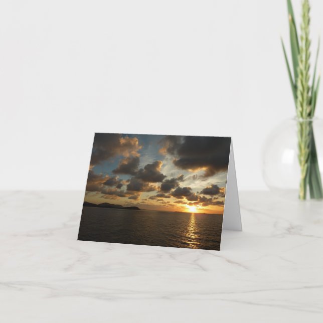 Soluppgång i St Thomas I Amerikanska Jungfruöarna Kort (Framsida)