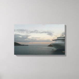Soluppgång i St. Thomas II Cruise-Sjölandskapet Canvastryck