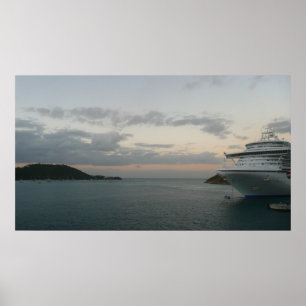 Soluppgång i St. Thomas II Cruise-Sjölandskapet Poster