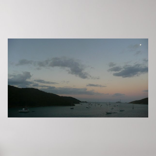 Soluppgång i St Thomas IV Amerikanska Jungfruöarna Poster (Framsidan)