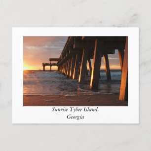 Soluppgång i Tybee Island Georgia Vykort