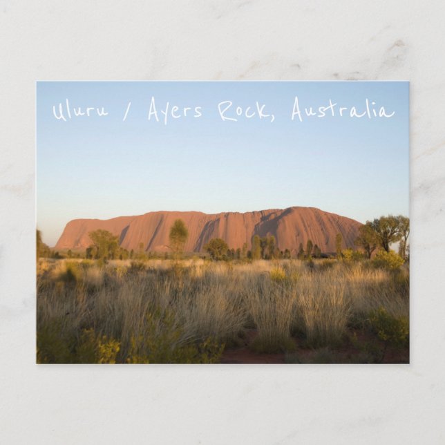 Soluppgång i Uluru/Ayers Sten, Australien Vykort (Framsida)