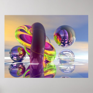 Soluppgång i universum poster