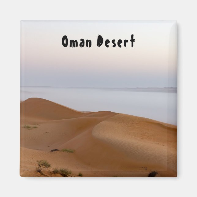 Soluppgång i Wahiba Sands-öknen i Oman Magnet (Framsidan)