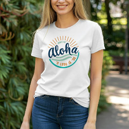 Soluppgång "Jesus älskar dig" hawaiiansk t-shirt