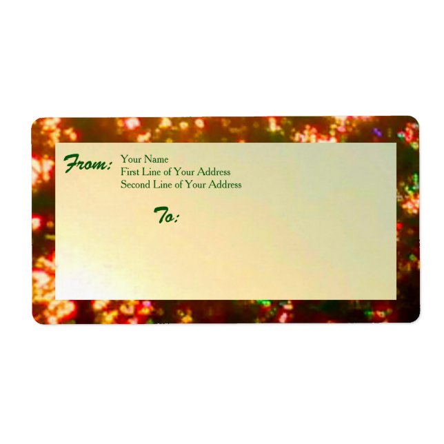 Soluppgång Jul Ljus Photo 1, Version 2 Fraktsedel (Framsidan)