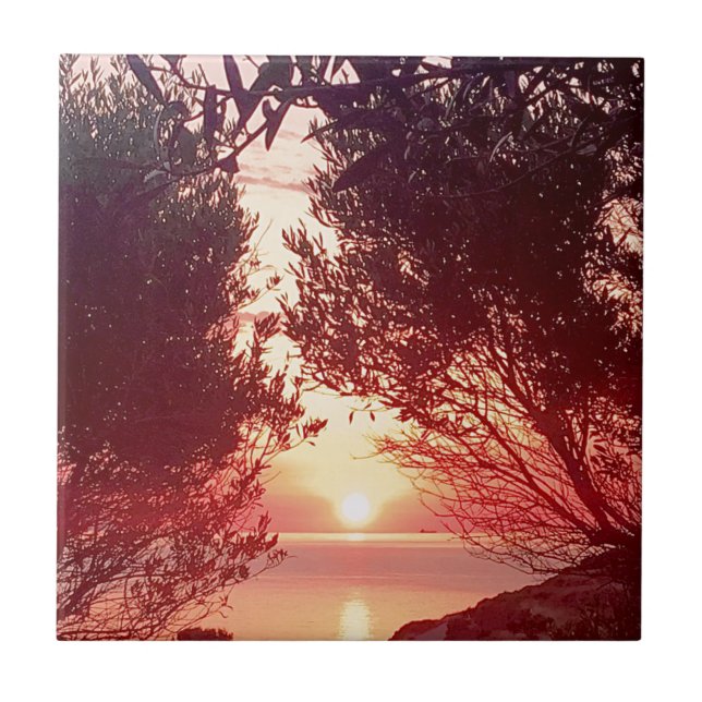 soluppgång kakelplatta (Framsidan)