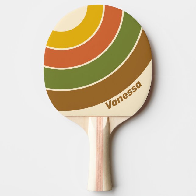 Soluppgång Klöver Cirkel Rand med Namn Pingisracket (Framsidan)