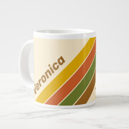 Soluppgång Klöver Ränder med Namn Jumbo Mugg