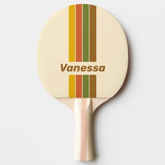 Soluppgång Klöver Spänne Randigt med Namn Pingisracket (Framsidan)