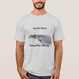 soluppgång (kort-FULLT), norr PointRaquette sjö, T-shirt