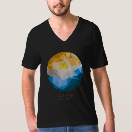 Soluppgång lördag Bra Jersey V-nacke Tee Shirt