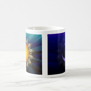 Soluppgång midnatt dubbel sidkaffemugg kaffemugg
