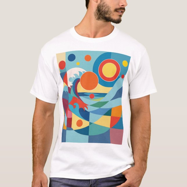 Soluppgång Ocean Våg T Shirt (Framsida)