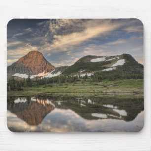 Soluppgång och reflektion, Glacier National Park, Musmatta
