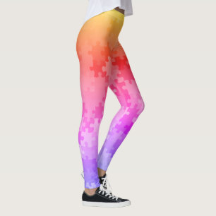 Soluppgång Ombre Puzzle Delar Leggings