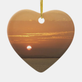 Soluppgång över Aruba I-Sjölandskapet i Västindien Julgransprydnad Keramik