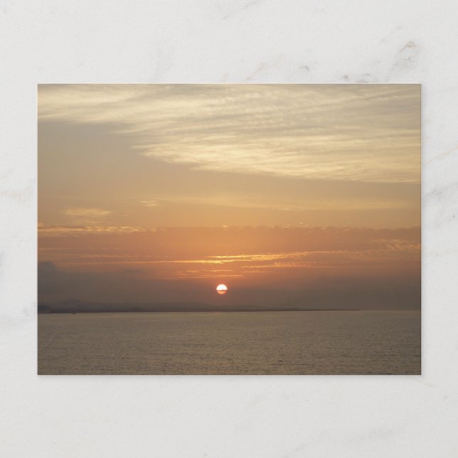 Soluppgång över Aruba II-Sjölandskapet i Västindie Vykort (Framsida)