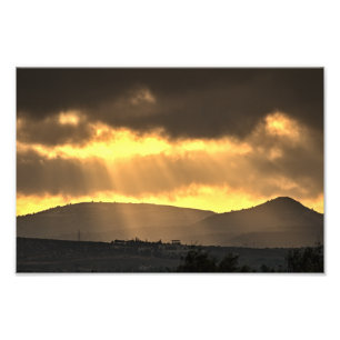 Soluppgång över bergen, Cypern (2915) Fototryck