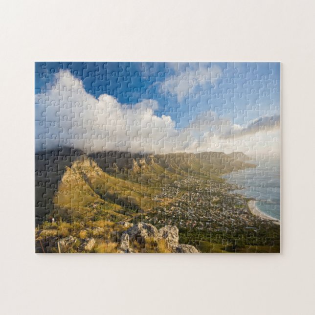 Soluppgång över Camps Bay och Table Mountain Pussel (Horisontell)