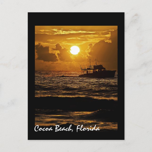 Soluppgång över Cocoa Beach, Florida, USA Vykort (Framsida)