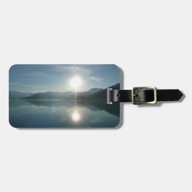 Soluppgång över College Fjord Alaska Fotography Bagagebricka (Horisontell Framsida)