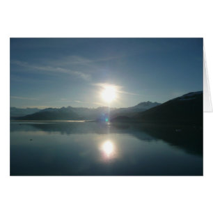 Soluppgång över College Fjord Alaska Fotography Hälsningskort