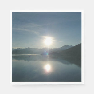 Soluppgång över College Fjord Alaska Fotography Pappersservett