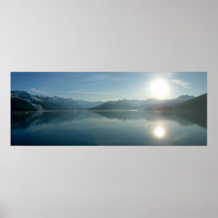 Soluppgång över College Fjord Alaska Fotography Poster