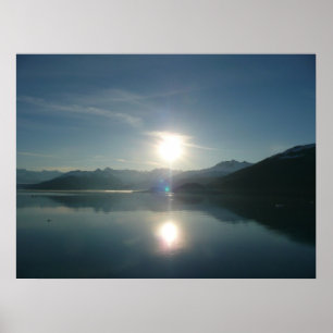 Soluppgång över College Fjord Alaska Fotography Poster