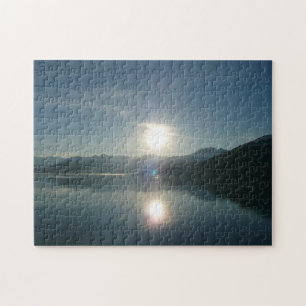 Soluppgång över College Fjord Alaska Fotography Pussel