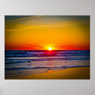Soluppgång över den Atlantic Ocean & Poster