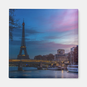 Soluppgång över Eiffel torn - Paris, Frankrike, Eu Magnet