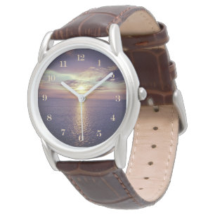 Soluppgång över en vacker oceanvy armbandsur