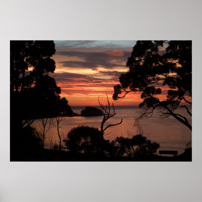 Soluppgång över Freycinet Np Poster (Framsidan)