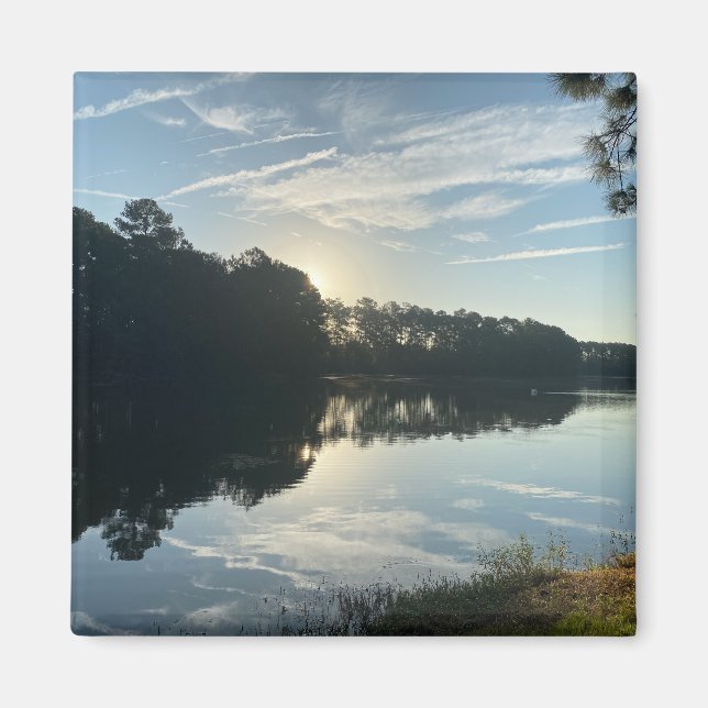 Soluppgång över Georgien Sjö Magnet (Framsidan)