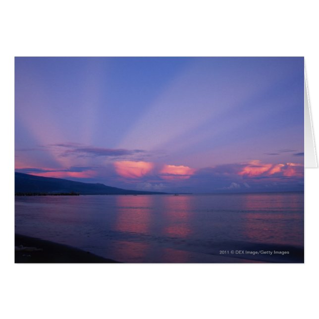 Soluppgång över havet hälsningskort (Framsidan Horizontal)